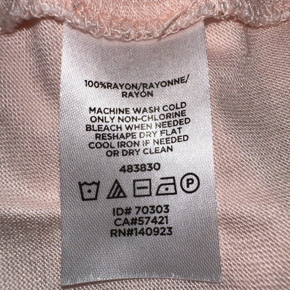 2 for $26 Loft Elbow Sleeve Pink Pullover Square Neck Lightweight Tee Large - Picture 4 of 5